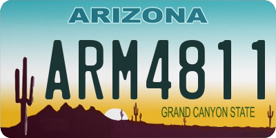 AZ license plate ARM4811