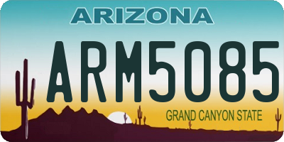 AZ license plate ARM5085