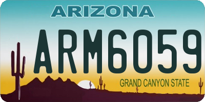 AZ license plate ARM6059