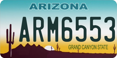 AZ license plate ARM6553