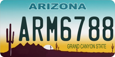 AZ license plate ARM6788