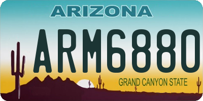 AZ license plate ARM6880