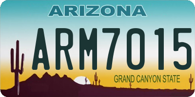 AZ license plate ARM7015