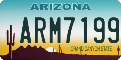 AZ license plate ARM7199