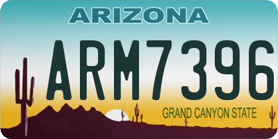 AZ license plate ARM7396