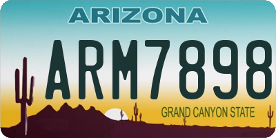 AZ license plate ARM7898