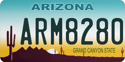 AZ license plate ARM8280