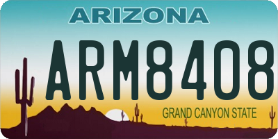 AZ license plate ARM8408