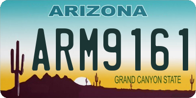 AZ license plate ARM9161