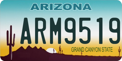 AZ license plate ARM9519
