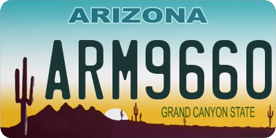 AZ license plate ARM9660
