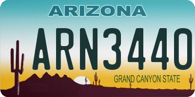AZ license plate ARN3440