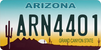 AZ license plate ARN4401