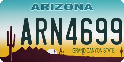 AZ license plate ARN4699