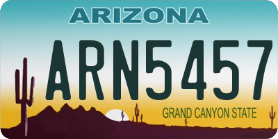 AZ license plate ARN5457