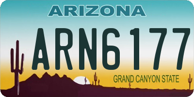 AZ license plate ARN6177