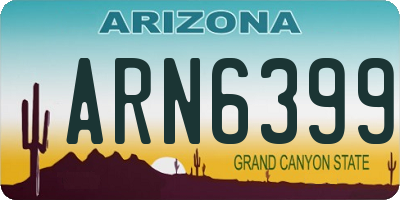 AZ license plate ARN6399