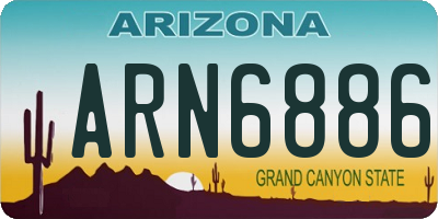 AZ license plate ARN6886