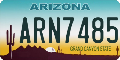 AZ license plate ARN7485