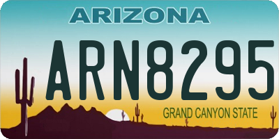 AZ license plate ARN8295
