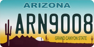 AZ license plate ARN9008