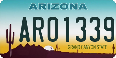 AZ license plate ARO1339