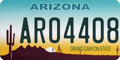 AZ license plate ARO4408