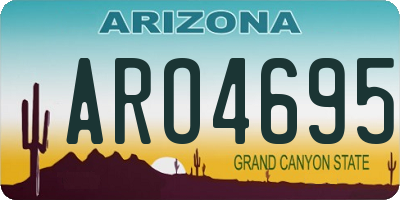 AZ license plate ARO4695