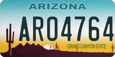 AZ license plate ARO4764