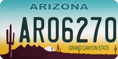 AZ license plate ARO6270