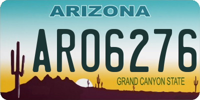 AZ license plate ARO6276