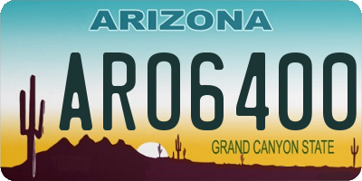 AZ license plate ARO6400
