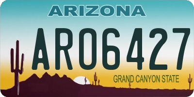AZ license plate ARO6427