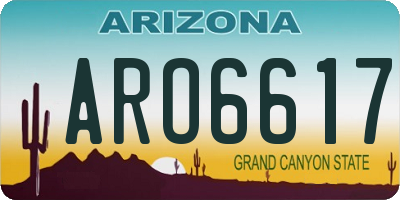 AZ license plate ARO6617