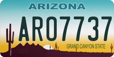 AZ license plate ARO7737