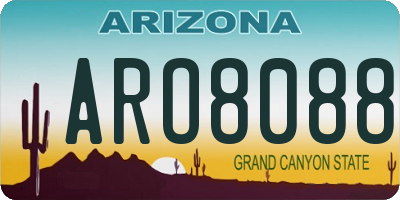 AZ license plate ARO8088