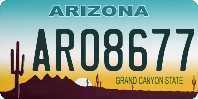 AZ license plate ARO8677
