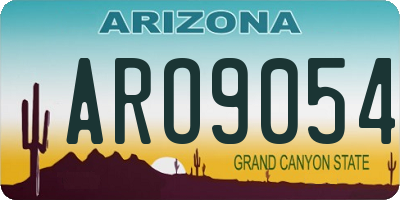 AZ license plate ARO9054