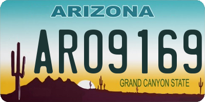AZ license plate ARO9169