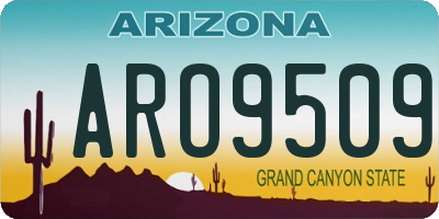 AZ license plate ARO9509