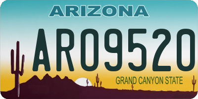AZ license plate ARO9520