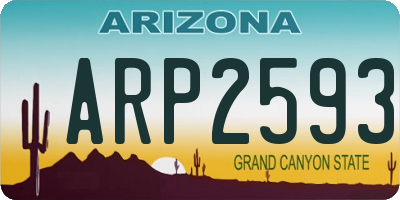 AZ license plate ARP2593
