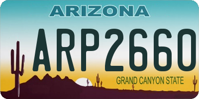 AZ license plate ARP2660