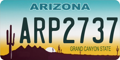 AZ license plate ARP2737