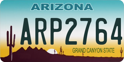 AZ license plate ARP2764