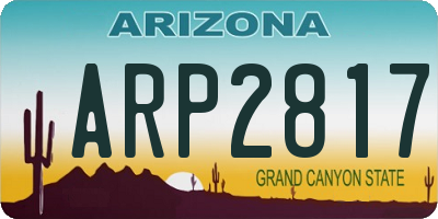 AZ license plate ARP2817