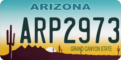 AZ license plate ARP2973