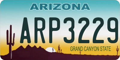 AZ license plate ARP3229
