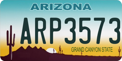 AZ license plate ARP3573