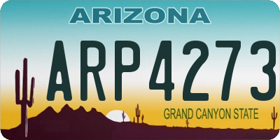 AZ license plate ARP4273